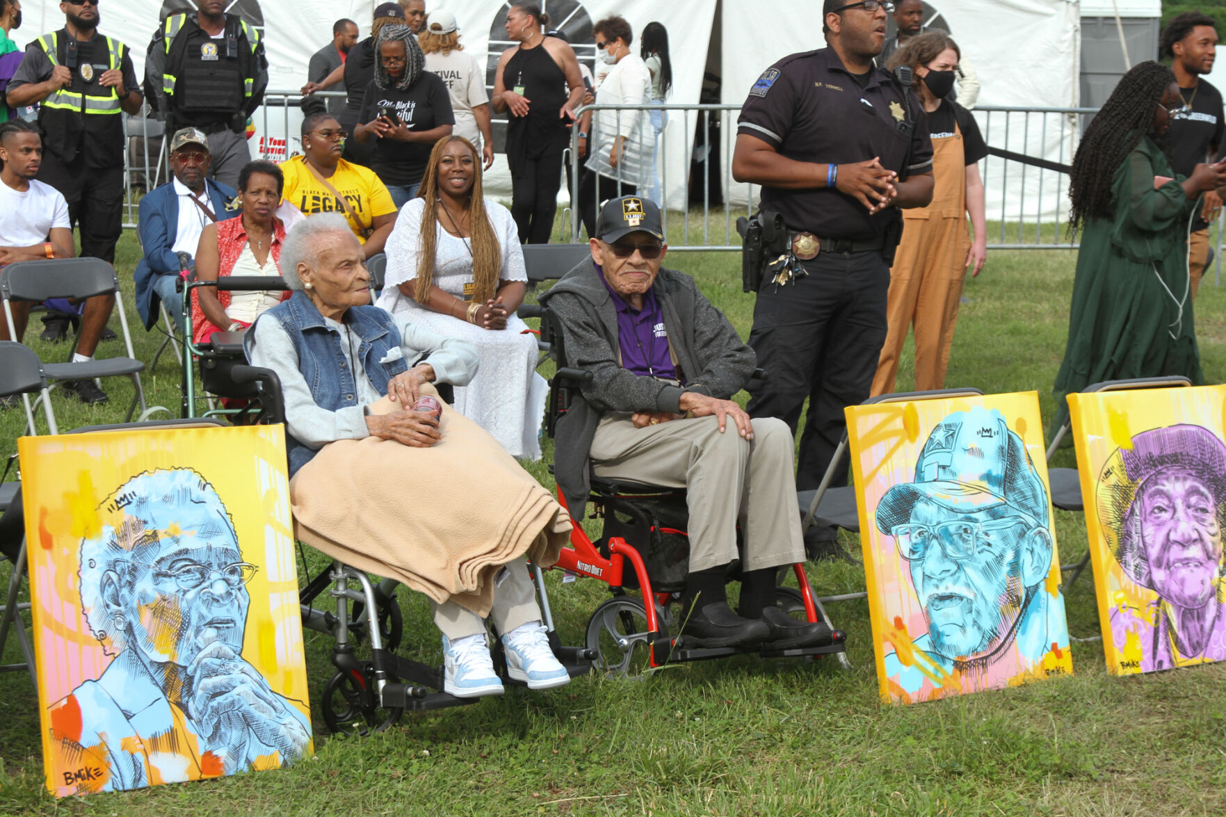 Survivors Viola Fletcher and Hughes Van Ellis